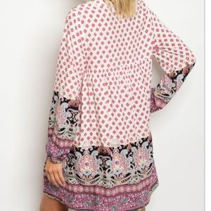 Off White Multi Dress